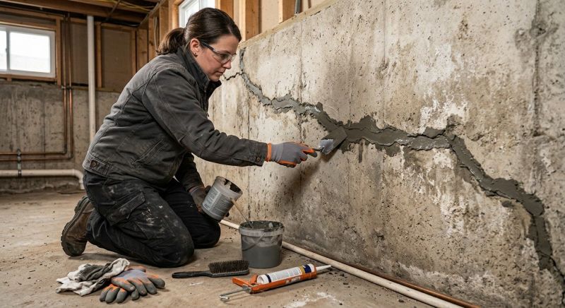 Cracked Basement Floor Repair in Tulsa County, OK