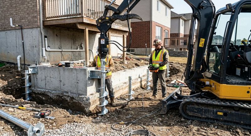 Helical Pile Installation in Tulsa County, OK