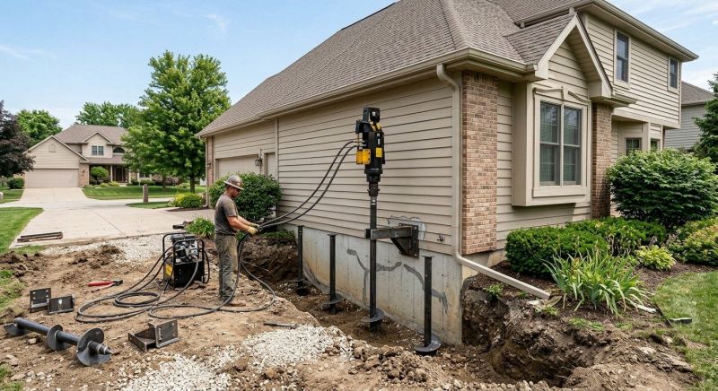 Helical Pile Installation in Tulsa County, OK