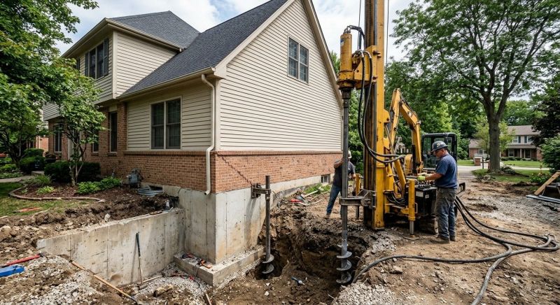 Helical Pile Installation in Tulsa County, OK