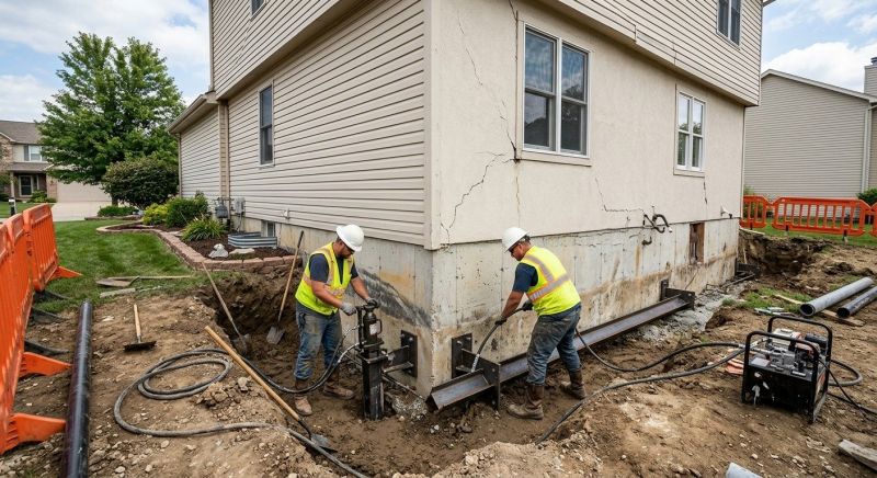 Sinking Foundation Repair in Jenks, OK